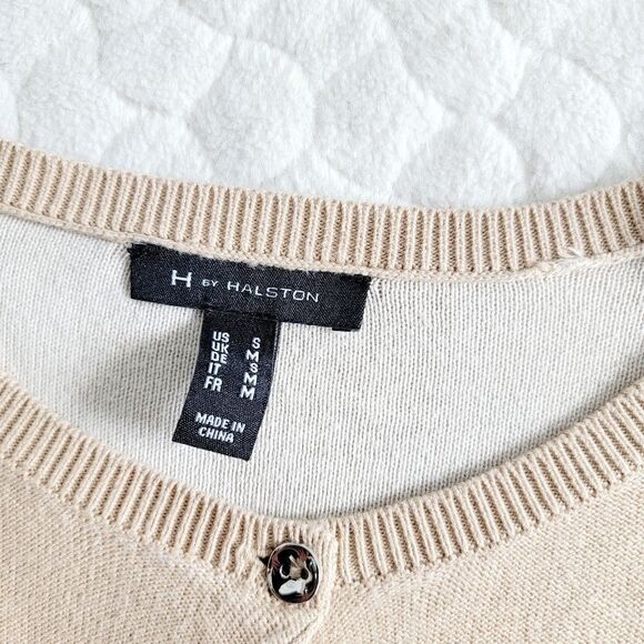 H by Halston cardigan sweater tan neutral ombre small - Picture 6 of 7